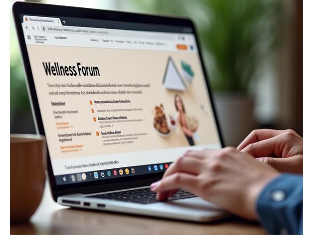 Interfața unui forum de discuții online cu diverse subiecte legate de nutriție și bunăstare